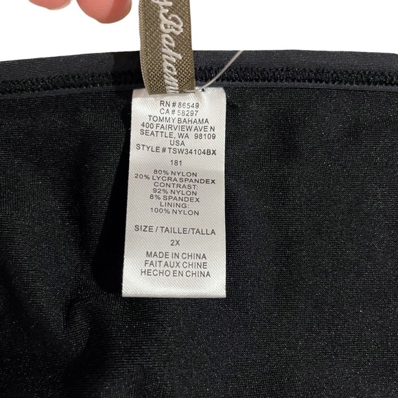 Tommy Bahama Bikini Bottom Hipster Mesh Trim Black Size 2X Plus Size Swimwear - Picture 8 of 8